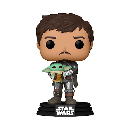 Ігрова фігурка FUNKO POP! МАНДАЛОРЕЦЬ З ҐРОҐУ (The Mandalorian with Grogu) Star Wars #461, бренду Funko - KUBIX