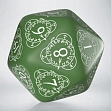 Миниатюра товара Кубик D20 Level Counter Green & white Die - 1