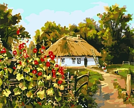 Картина по номерам Українська Хатина (40х50 см)