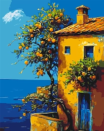 Картина по номерам Літній італійський пейзаж (40х50 см)