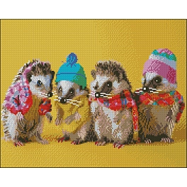 Алмазная мозаика Ежики (40х50 см)