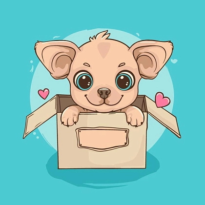 Картина по номерам Пушистая посылочка (30x30 см), бренду Art Craft - KUBIX