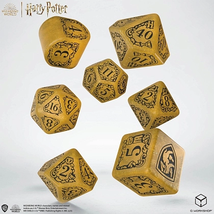 Набір кубиків Harry Potter. Hufflepuff Modern Dice Set - Yellow - KUBIX