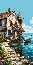 Картина по номерам Летний покой Прованса (40х80 см)