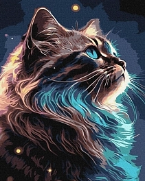 Картина по номерам Космічний котик (40х50 см)