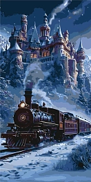 Картина по номерам Зимова подорож до мрії (40х80 см)