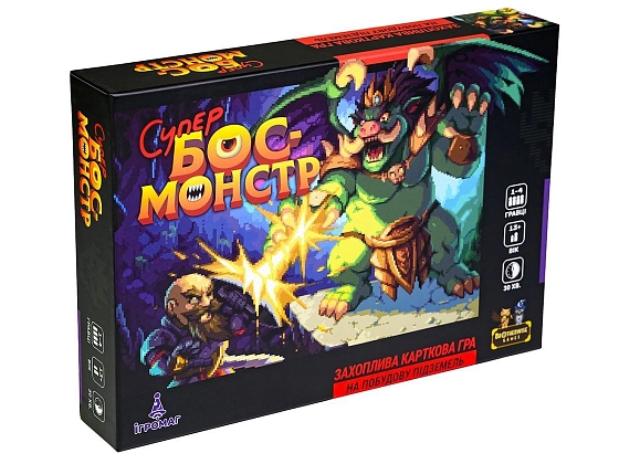 Настільна гра Супер-бос-монстр (Super Boss Monster), бренду Ігромаг, для 1-4 гравців, час гри < 30хв. - KUBIX