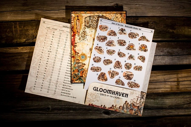 Темна гавань. Щелепи лева. Набір знімних наліпок (Gloomhaven: Jaws Of The Lion Removable Sticker Set & Map), бренду Lord of Boards, для 1-4 гравців, час гри < 30хв. - 3 - KUBIX
