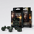 Мініатюра товару Набір кубиків Classic Runic Black & green Dice Set (7шт.) - 1