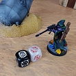 Мініатюра товару Набір кубиків Crosshairs Compact D6: Black & Pearl Dice Set - 3