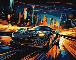 Картина по номерам Ночные гонки (40х50 см)