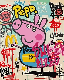 Картина по номерам Свинка Пеппа (40х50 см)