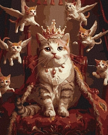 Картина по номерам Королевская кошка (40х50 см)