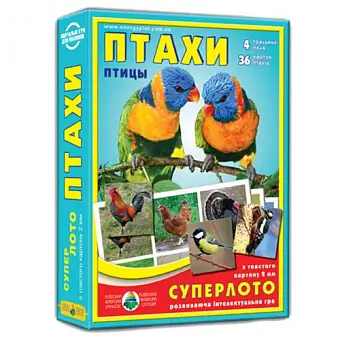 Настольная игра Супер Лото. Птицы - KUBIX Настольная игра Супер Лото. Птицы