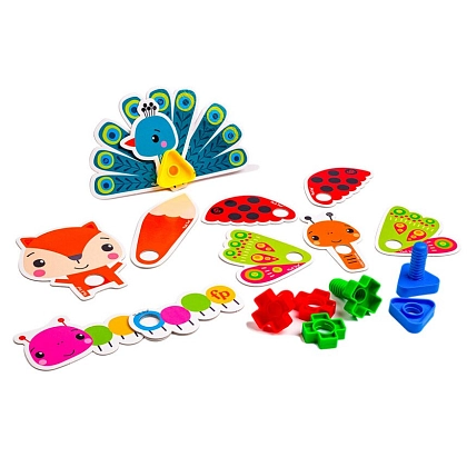 Конструктор-гра Maxi-болтики (Fisher-Price), бренду Vladi Toys, для 1-1 гравців - 2 - KUBIX