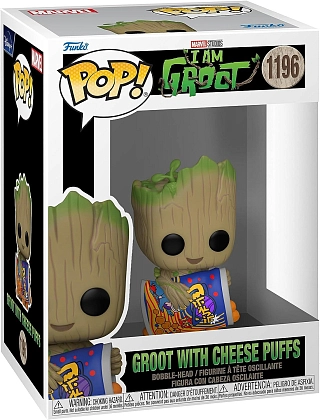 Игровая фигурка FUNKO POP! Я есть Грут (Groot with Cheese Puffs) Marvel #1196, бренду Funko - 3 - KUBIX
