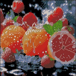 Алмазная мозаика Цитрусовая свежесть (30х30 см)