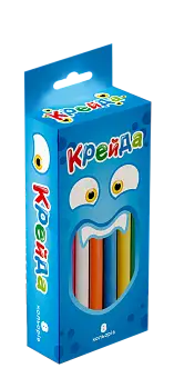 Мел Маленький круглый (8 штук) разноцветный