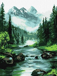 Картина по номерам Горный пейзаж (30х40 см)