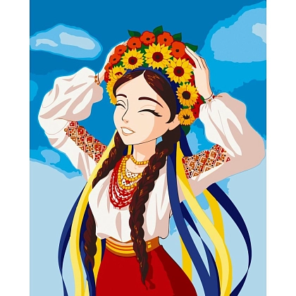 Картина за номерами Щира українка (40х50 см), бренду Art Craft - KUBIX