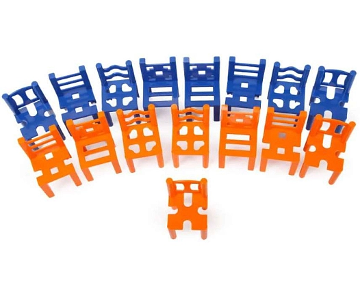 Настільна гра Mistakos: Стільчики ДУО (Оранжево-сині) (Mistakos DUO (Orange-blue)), бренду Trefl, для 1-2 гравців, час гри < 30хв. - 3 - KUBIX