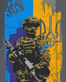 Алмазна мозаїка Збройні сили України (40х50 см)