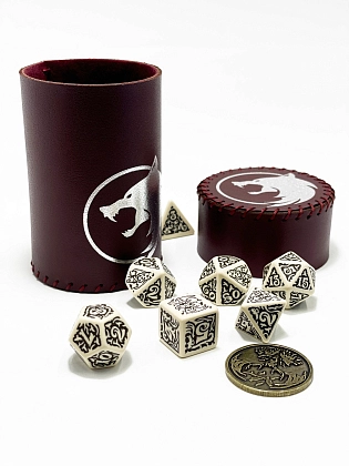 Стакан для кубиков Вовк бургундий Dice Cup, бренду Планета Игр - 7 - KUBIX