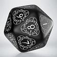 Миниатюра товара Кубик D20 Level Counter Черно-белый Die - 1