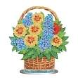 Миниатюра товара Алмазная мозаика Цветы в корзине (30х30 см) - 1