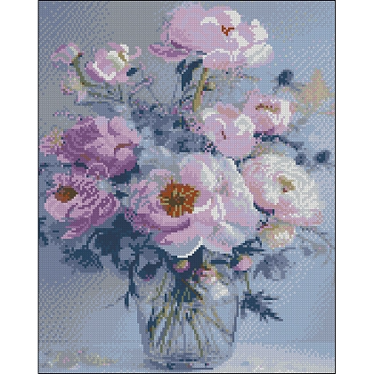 Алмазная мозаика Ваза с цветами (40х50 см), бренду Strateg - KUBIX