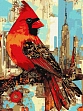 Миниатюра товара Картина по номерам Яркая птичка (30х40 см) - 1