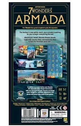 Настільна гра 7 Wonders 2nd edition: Armada (EN), бренду Asmodee, для 3-7 гравців, час гри < 60хв. - 2 - KUBIX