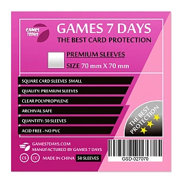 Протекторы Games7Days (70 x 70 мм) Premium Square (50 шт) Протекторы Games7Days (70 x 70 мм) Premium Square (50 шт)