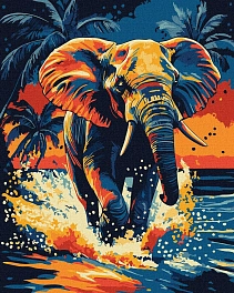 Картина по номерам Слон (40х50 см)