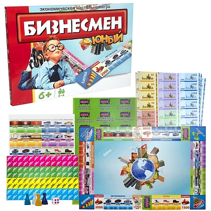 Настольная игра Юный бизнесмен (Монополия) (RU), бренду Strateg, для 2-4 гравців, час гри < 30мин. - 2 - KUBIX