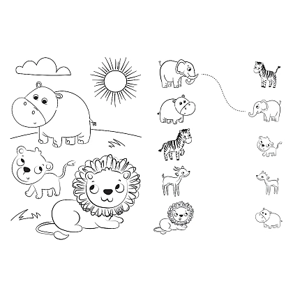 Пазл + Розмальовка. Дітки на сафарі (24 шт.), бренду Trefl - 2 - KUBIX