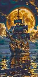 Алмазная мозаика Корабль в море (40х80 см) - KUBIX Алмазная мозаика Корабль в море (40х80 см)