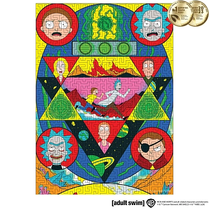 Деревʼяний пазл-лабіринт Rick & Morty Космічний лабіринт XL, бренду Woods story - 3 - KUBIX