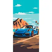 Мініатюра товару Картина по номерам Sports car (40х80 см) - 1