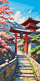 Картина по номерам Японська весна (40х80 см)