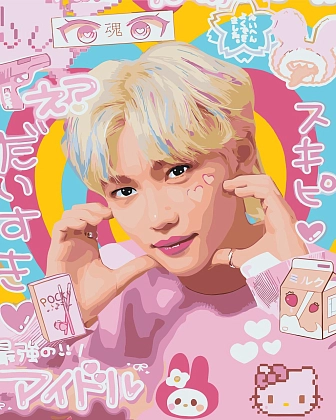 Картина по номерам K-Pop: Stray Kids Лі Фелікс (Li Felix) (40х50 см), бренду Origami - KUBIX