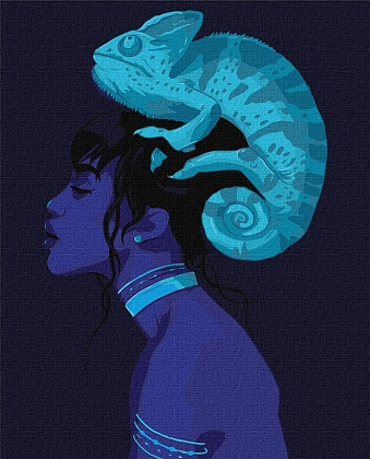 Картина по номерам Неонова краса (40х50 см), бренду Ідейка - KUBIX