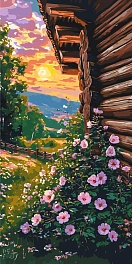 Картина по номерам Цветочный летний вечер (40х80 см)