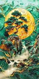 Картина по номерам Гірський водоспад (40х80 см)