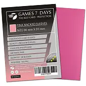 Мініатюра товару Протектори Games7Days (66 х 91 мм / 63.5x88 мм) Pink Premium MTG (80 шт) - 1
