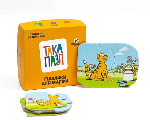 Купити Настольная игра ТАКА ПАЗЛ. Пазлы для малышей "Котик", бренду Така Мака - 2 - KUBIX Настольная игра ТАКА ПАЗЛ. Пазлы для малышей "Котик", бренду Така Мака, для 1-1 гравців, час гри < 30мин. - 2 - KUBIX