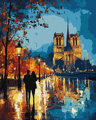 Картина по номерам Ночная прогулка (40х50 см), бренду Идейка - KUBIX