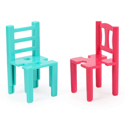 Настільна гра Стільчики ДУО (Рожево-блакитні) (Mistakos DUO (Pink-blue)), бренду Trefl, для 2-2 гравців, час гри < 30хв. - 3 - KUBIX