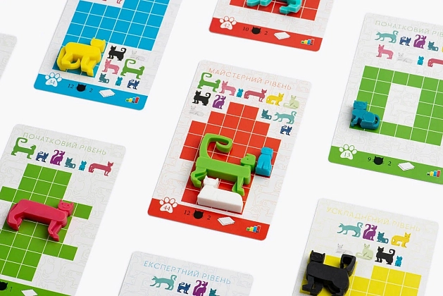 Настільна гра Котяча зграя. Гра-головоломка (Cat Stax), бренду Fun Games Shop, для 1-4 гравців, час гри < 30хв. - 5 - KUBIX