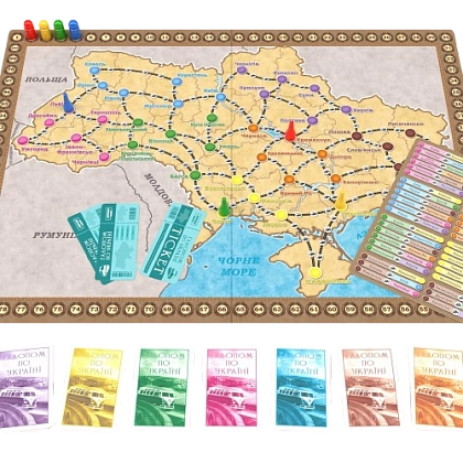 Настольная игра Галопом по Украине, бренду Artos games, для 2-4 гравців, час гри < 60мин. - 3 - KUBIX